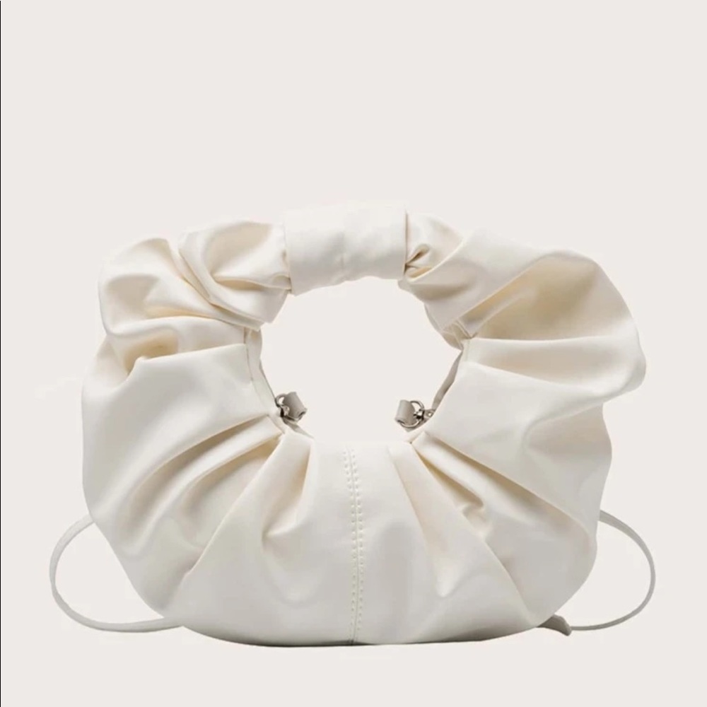 White Ruched Bag